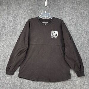 Walt Disney World Black Spirit Jersey Silver Sequin Women’s Medium